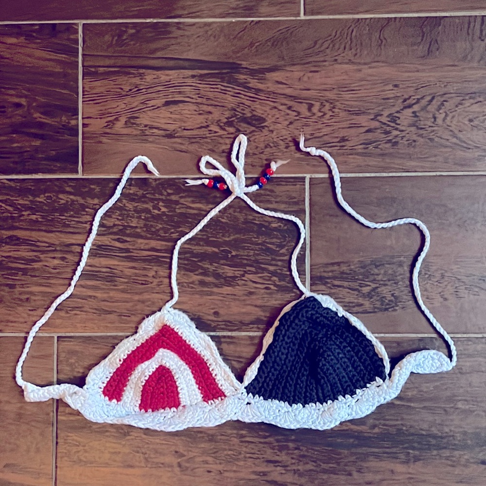 Red white and blue crochet top. Perfect for the 4th of July!